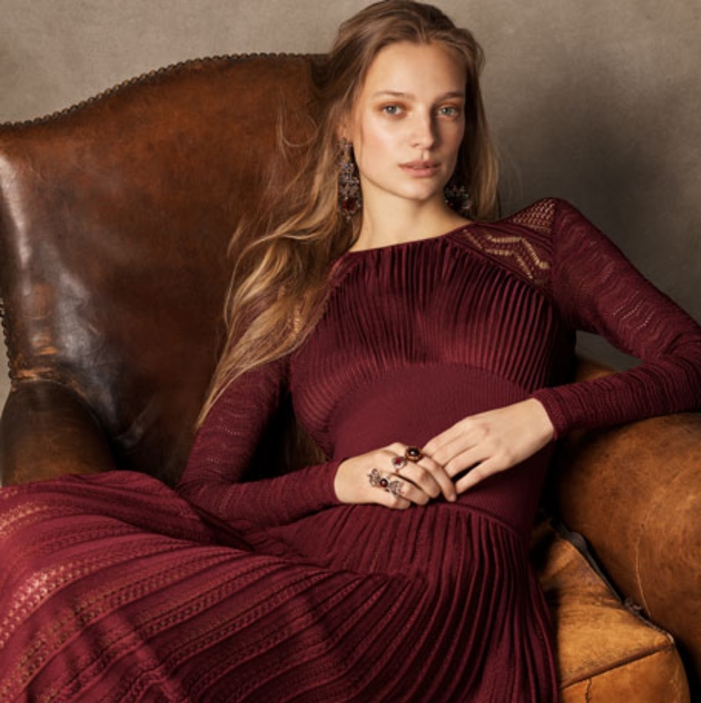 RLC 50th Anniversary Pleated Evening Gown